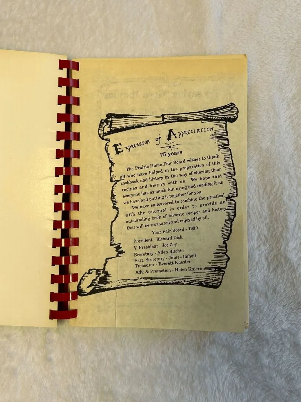 Vgt. Prairie Home Missouri Fair Cookbook Recipe Collection & 1915-1990 History